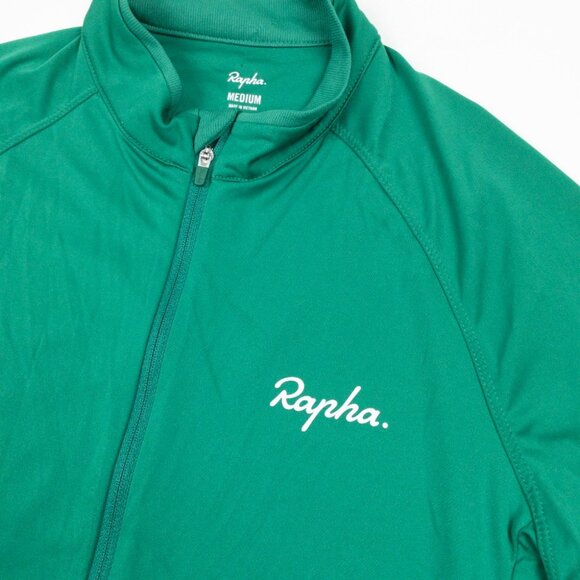 Rapha Core Cycling Jersey Men's Medium Green Short Sleeve Full Zip Pockets - Picture 4 of 14